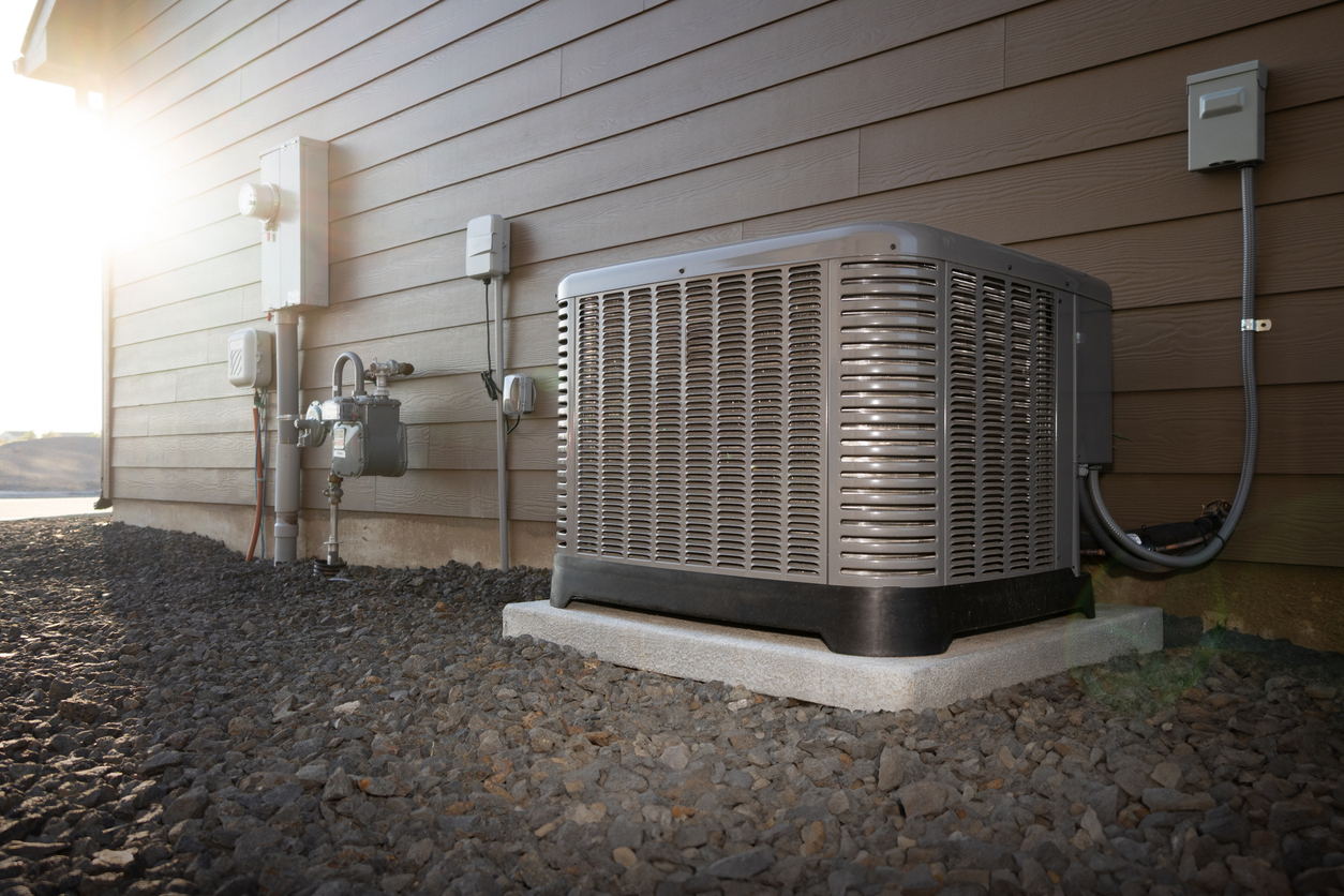 HVAC system sitting outside of home