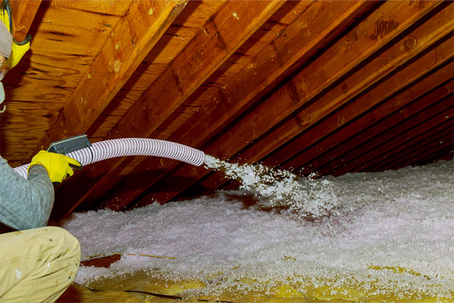 Blown-in insulation